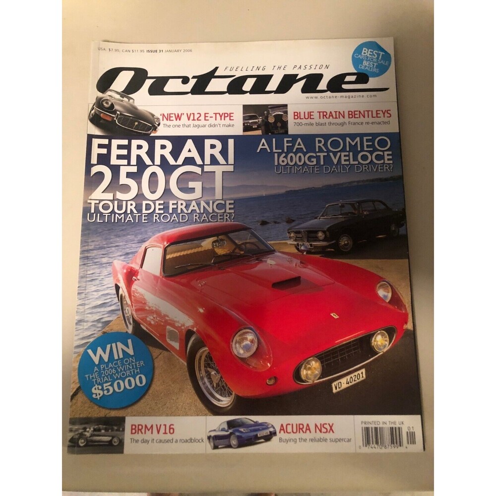 Early British #31 Octane Mag Jan‎ 2006- Ferrari 250GT BMW V16 F1 Alfa 1600GT UK
